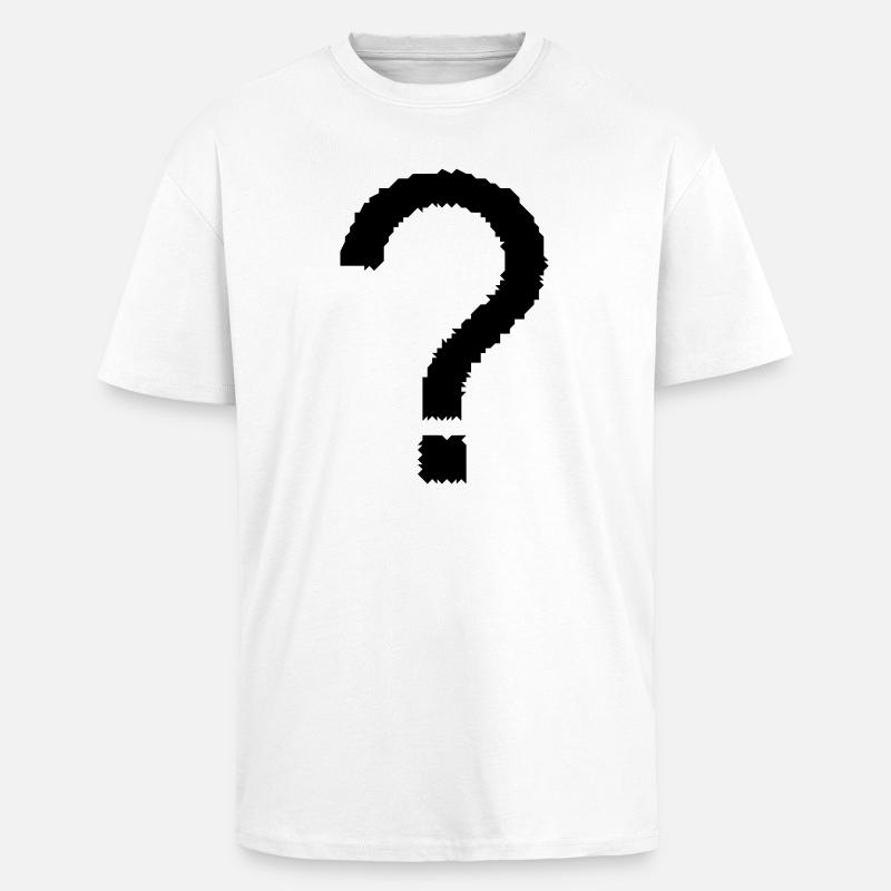 point d'interrogation - T-shirt unisexe oversize épais - blanc