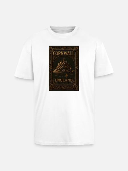 Cornwall England – Steampunk-reiseposter - Oversized Heavyweight Unisex T-Shirt - Weiß