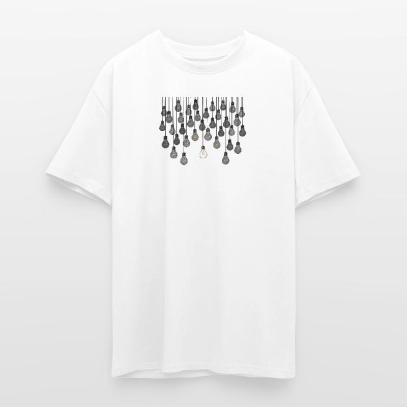 Graues Glühbirnen-Array mit einzigartiger Helligkeit Oversized Heavyweight Unisex T-Shirt