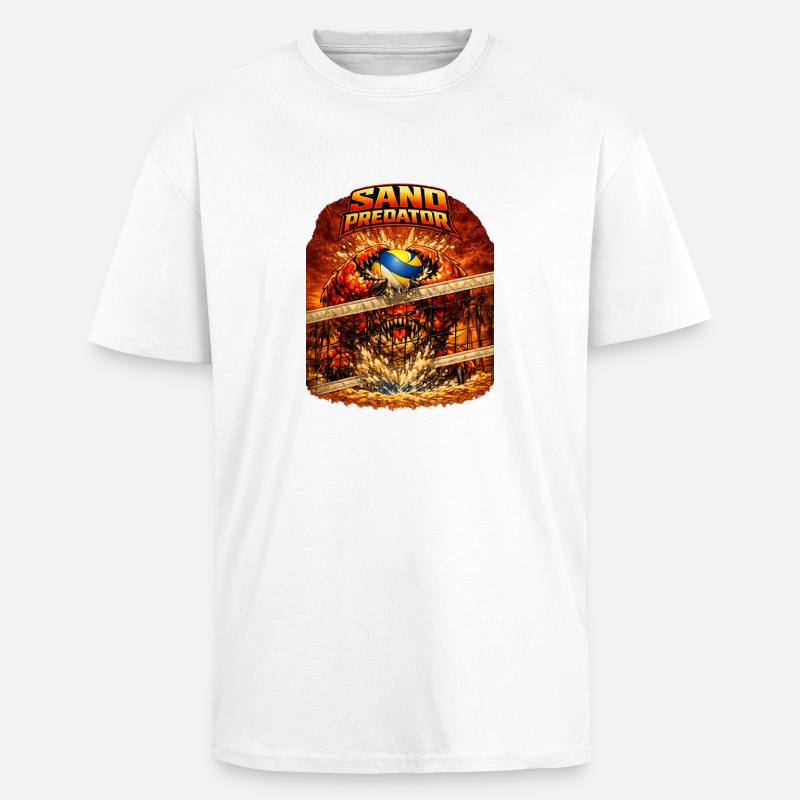 Bloc Sand Predator - T-shirt unisexe oversize épais - blanc