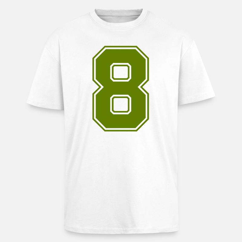 8 - T-shirt unisexe oversize épais - blanc