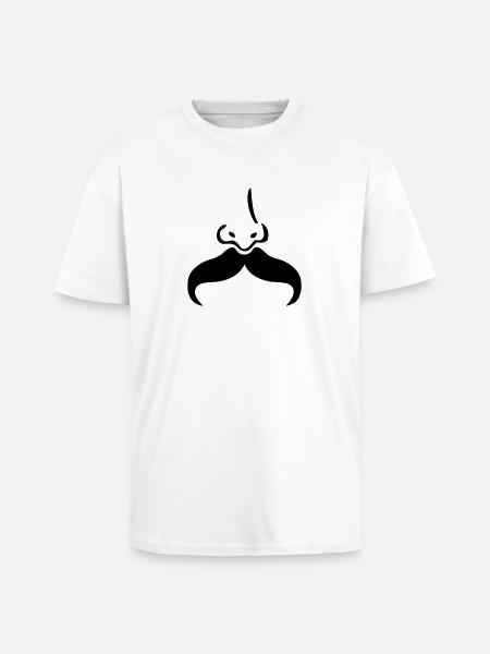 mustache mustache nose nose5 - Unisex Oversized Heavyweight T-shirt - white