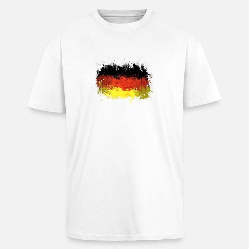 Drapeau allemand Graffiti - T-shirt unisexe oversize épais - blanc