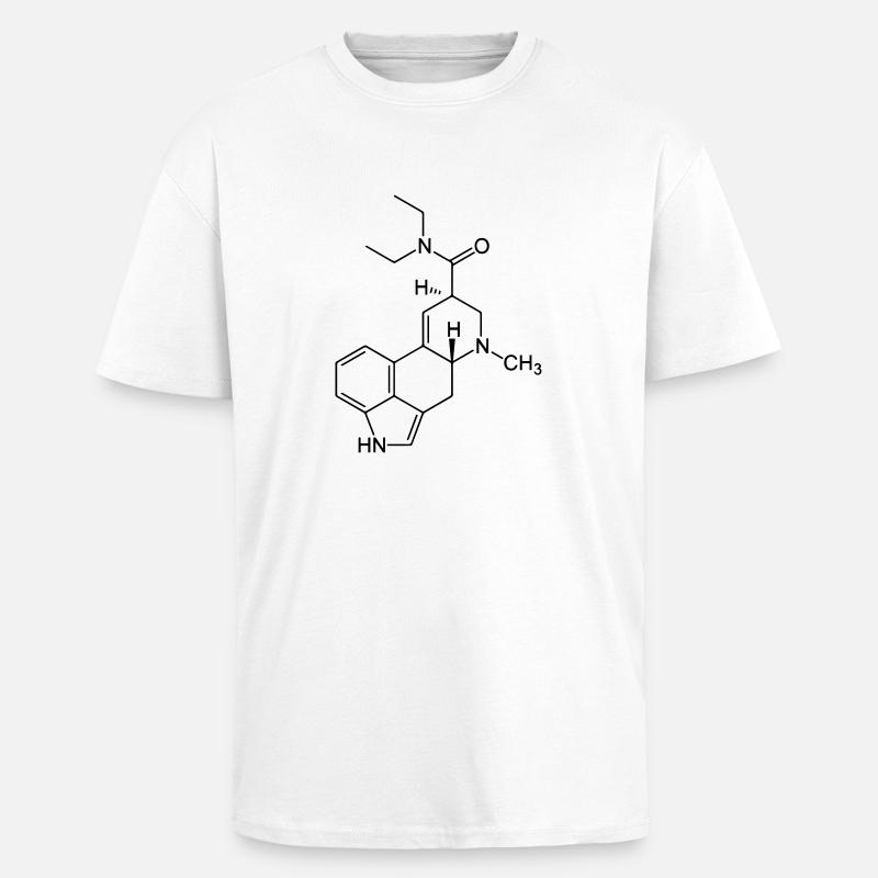 LSD Strukturformel - Oversized Heavyweight Unisex T-Shirt - Weiß