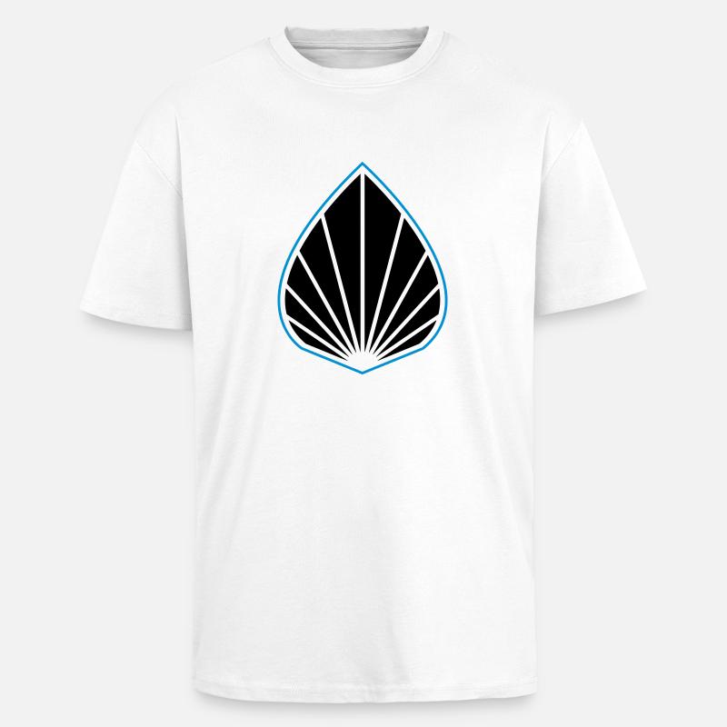 Logo Augmentée Bleu - T-shirt unisexe oversize épais - blanc