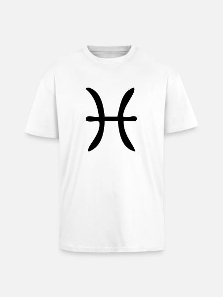 Fische Sternzeichen - Oversized Heavyweight Unisex T-Shirt - Weiß