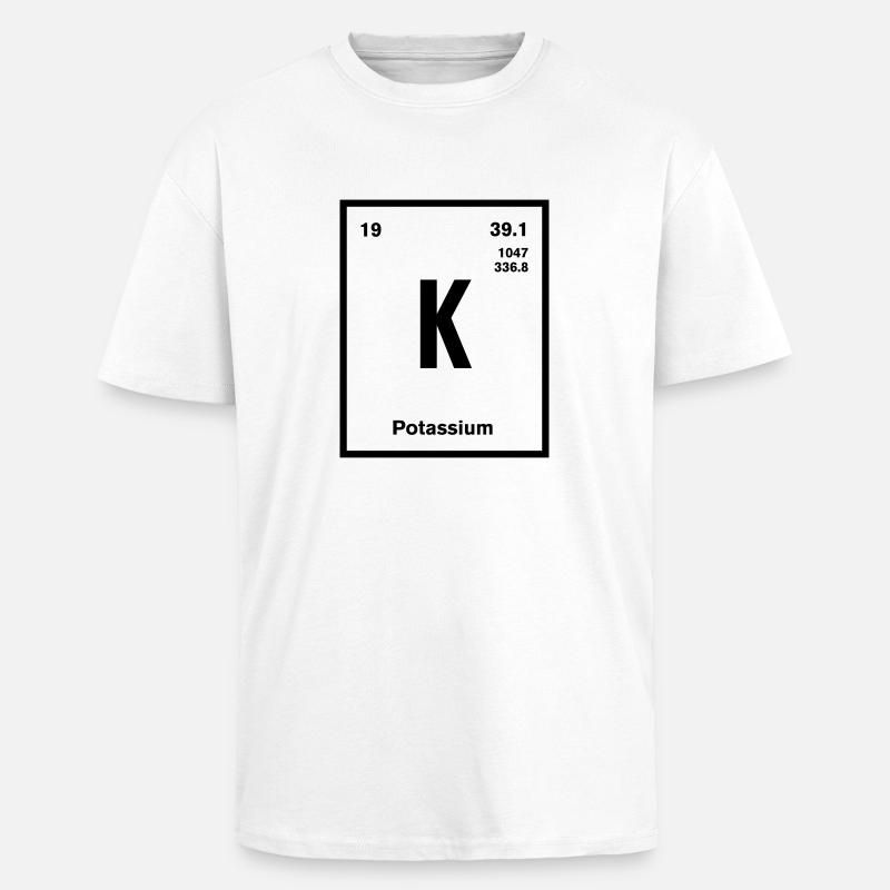 Potassium Element im Periodensystem - Oversized Heavyweight Unisex T-Shirt - Weiß