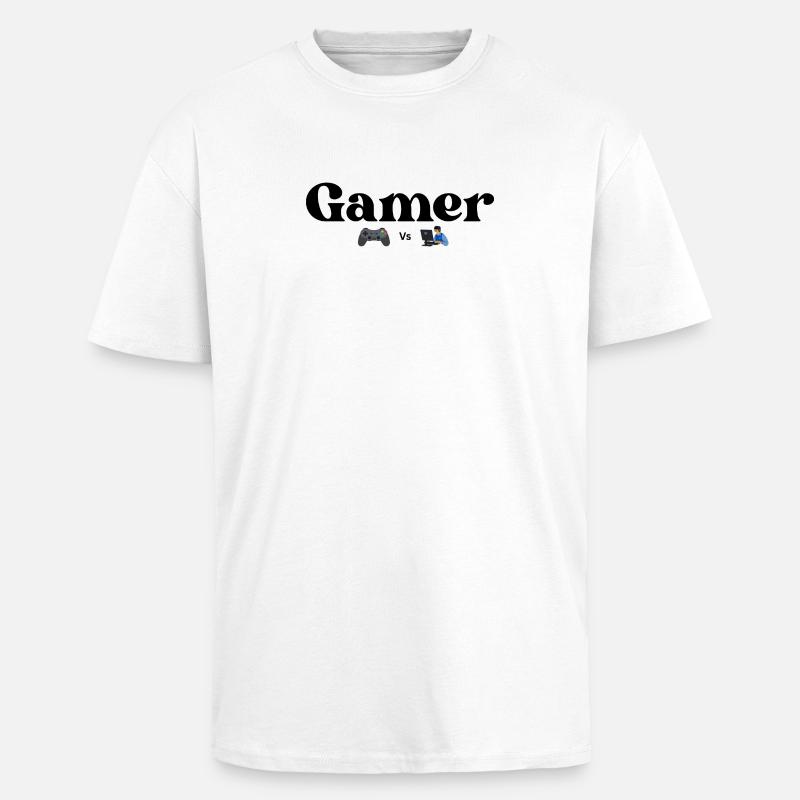 Controller VS PC - Unisex Oversized Heavyweight T-shirt - white