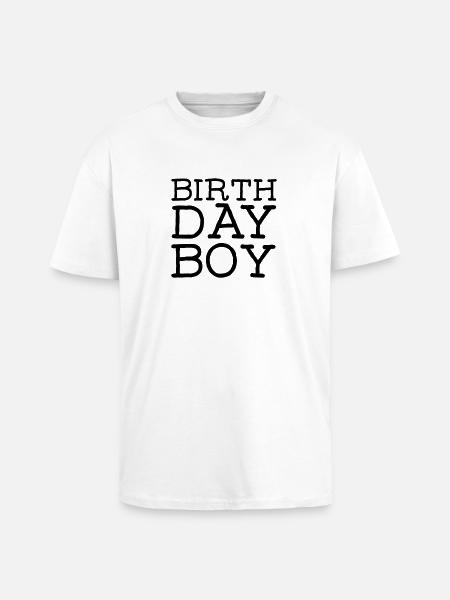 Birthday Boy - Unisex Oversized Heavyweight T-shirt - white