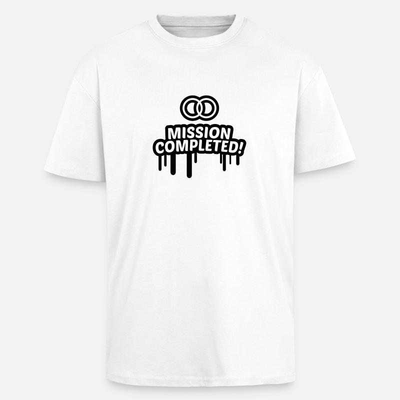 Mission mariage atteint 1,3 c. - T-shirt unisexe oversize épais - blanc