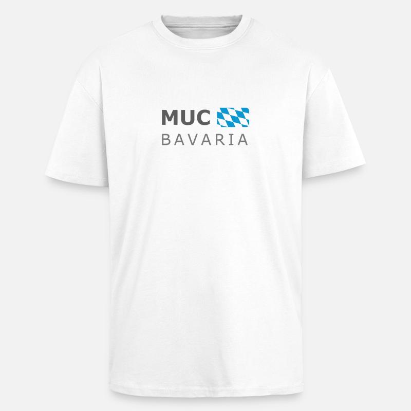 MUC BAVARIA dark-lettered - Oversized Heavyweight Unisex T-Shirt - Weiß