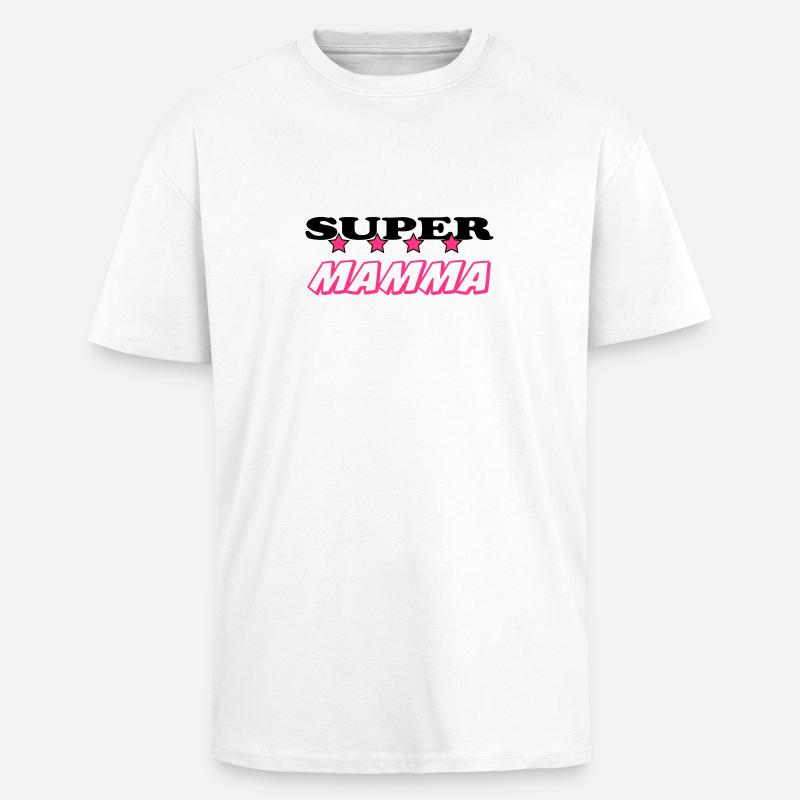 Super mamma - Oversized Heavyweight Unisex T-Shirt - Weiß