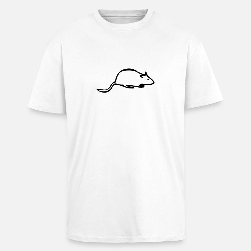 ratte - Oversized Heavyweight Unisex T-Shirt - Weiß