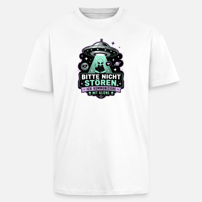 Bitte nicht stören – Alien Edition - Oversized Heavyweight Unisex T-Shirt - Weiß