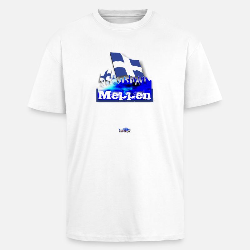 Meppen - T-shirt unisexe oversize épais - blanc