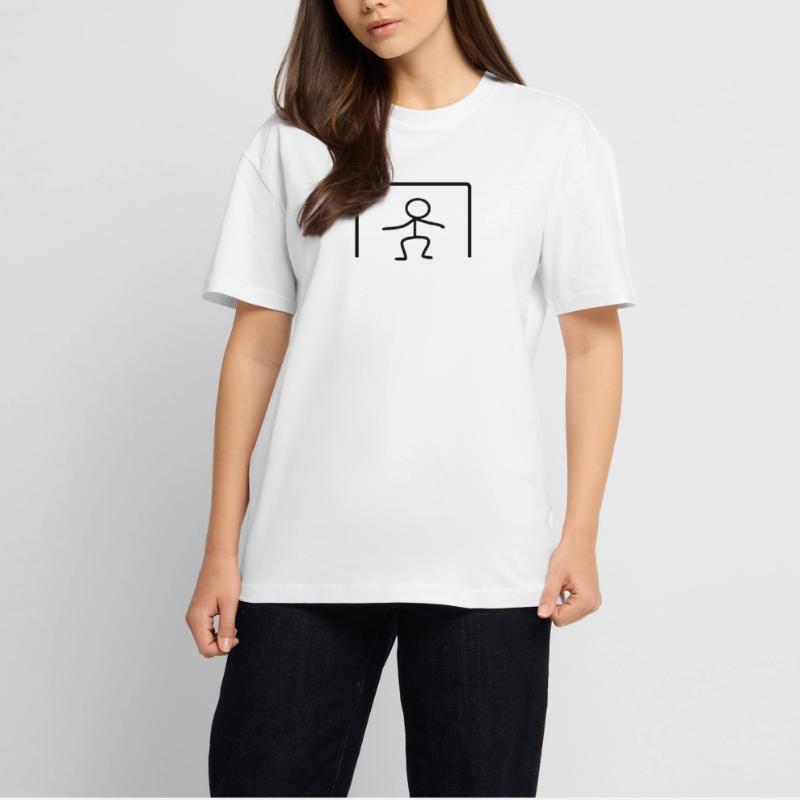 Strichmännchen Tor Oversized Heavyweight Unisex T-Shirt