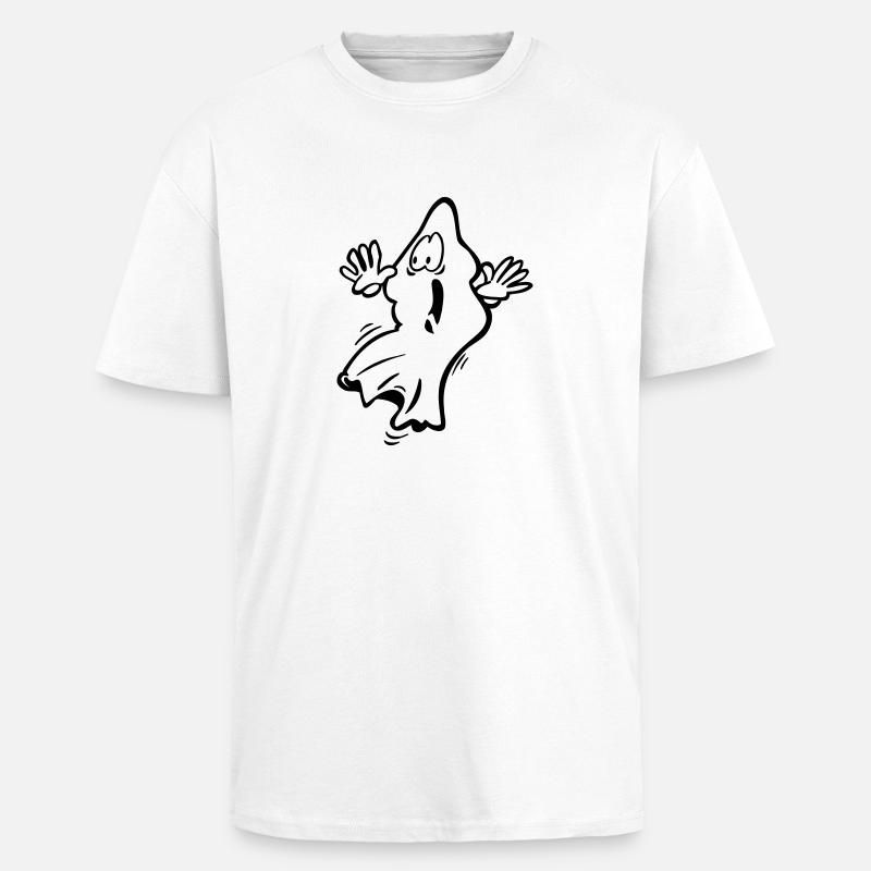 Ghost Geist gespenst - Oversized Heavyweight Unisex T-Shirt - Weiß