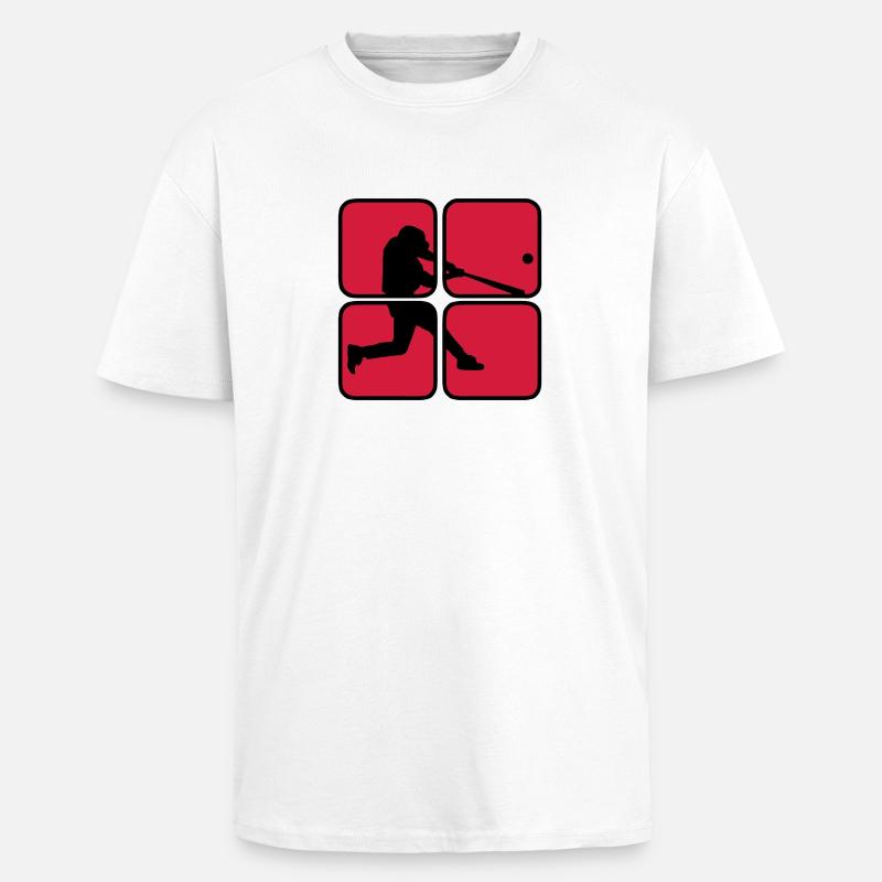 Baseball 2 - Oversized Heavyweight Unisex T-Shirt - Weiß