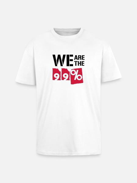We are the 99 percent - Unisex Oversized Heavyweight T-shirt - white