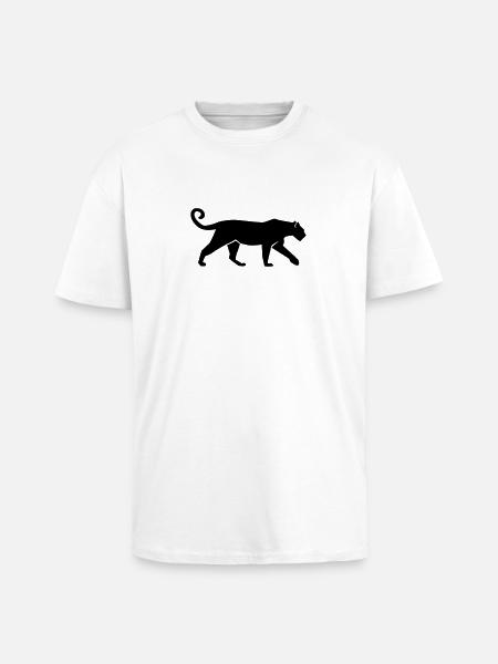 Leopard - Unisex Oversized Heavyweight T-shirt - white