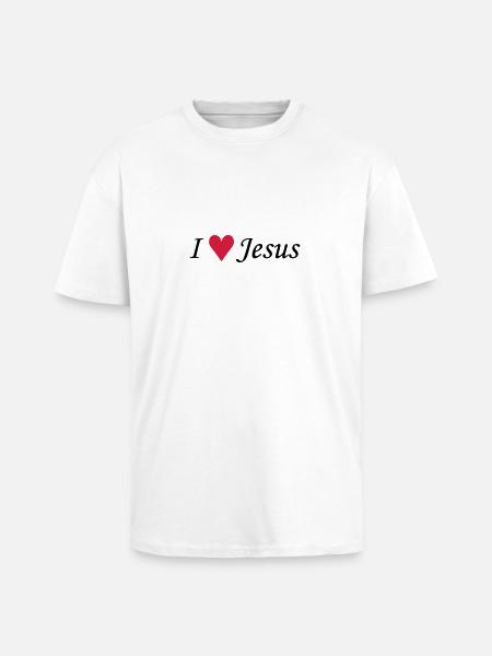 I love Jesus EN - Unisex Oversized Heavyweight T-shirt - white