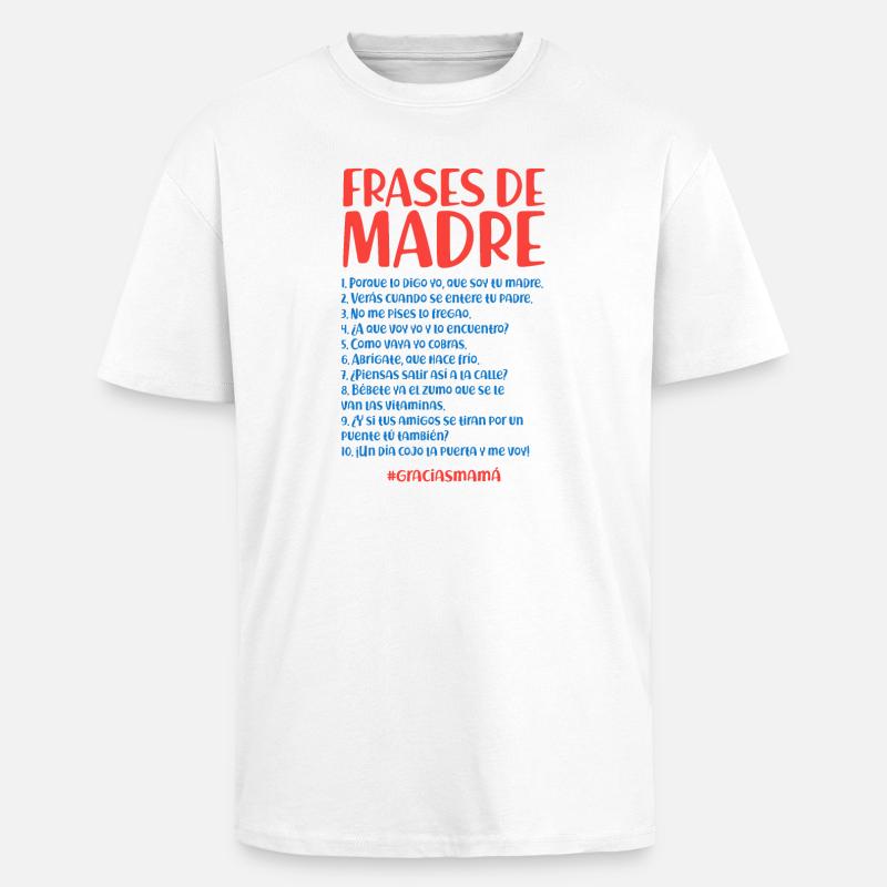 Zitate der Mutter - Oversized Heavyweight Unisex T-Shirt - Weiß