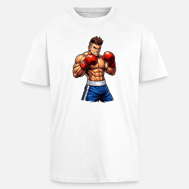 Boxer Boxing Kämpfer - Oversized Heavyweight Unisex T-Shirt - Weiß