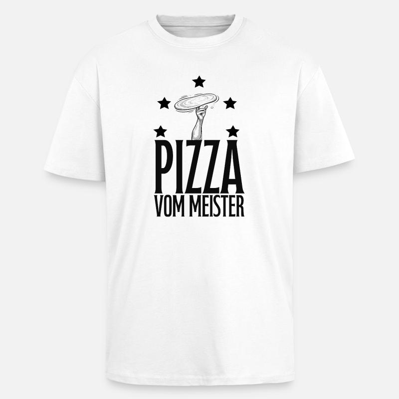 Pizzabäcker, Pizza - Oversized Heavyweight Unisex T-Shirt - Weiß