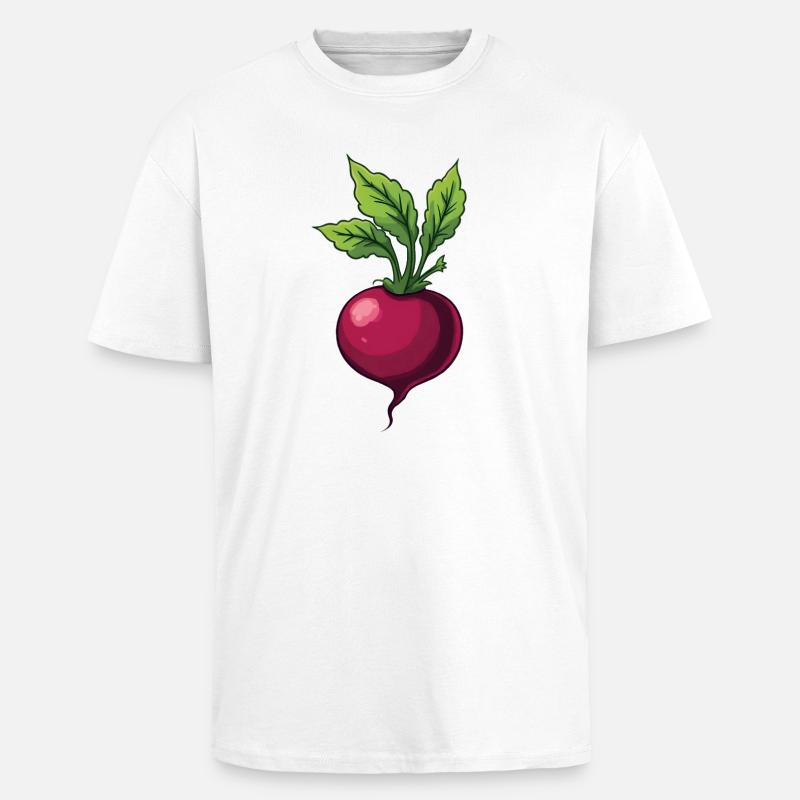 Betterave - T-shirt unisexe oversize épais - blanc