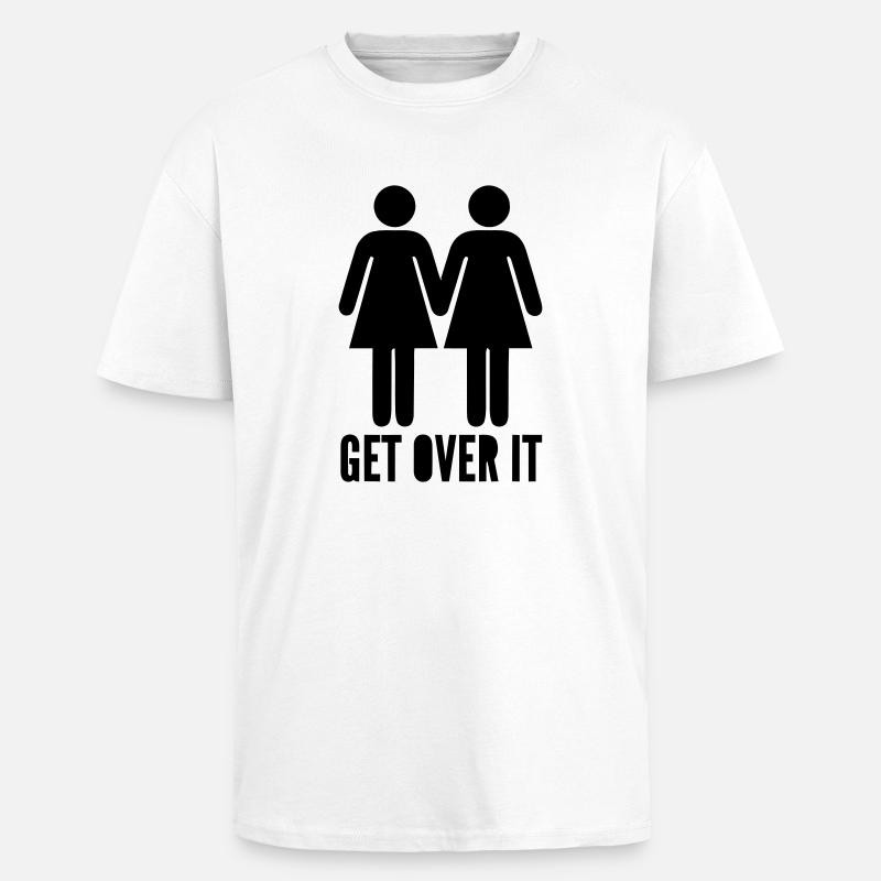 LESBISCH - NA UND?! - Oversized Heavyweight Unisex T-Shirt - Weiß