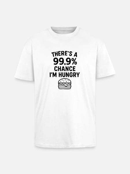 essen witz hungrig - Oversized Heavyweight Unisex T-Shirt - Weiß