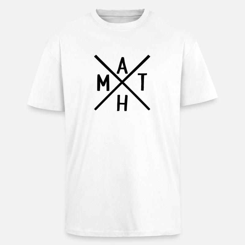 Maths - T-shirt unisexe oversize épais - blanc