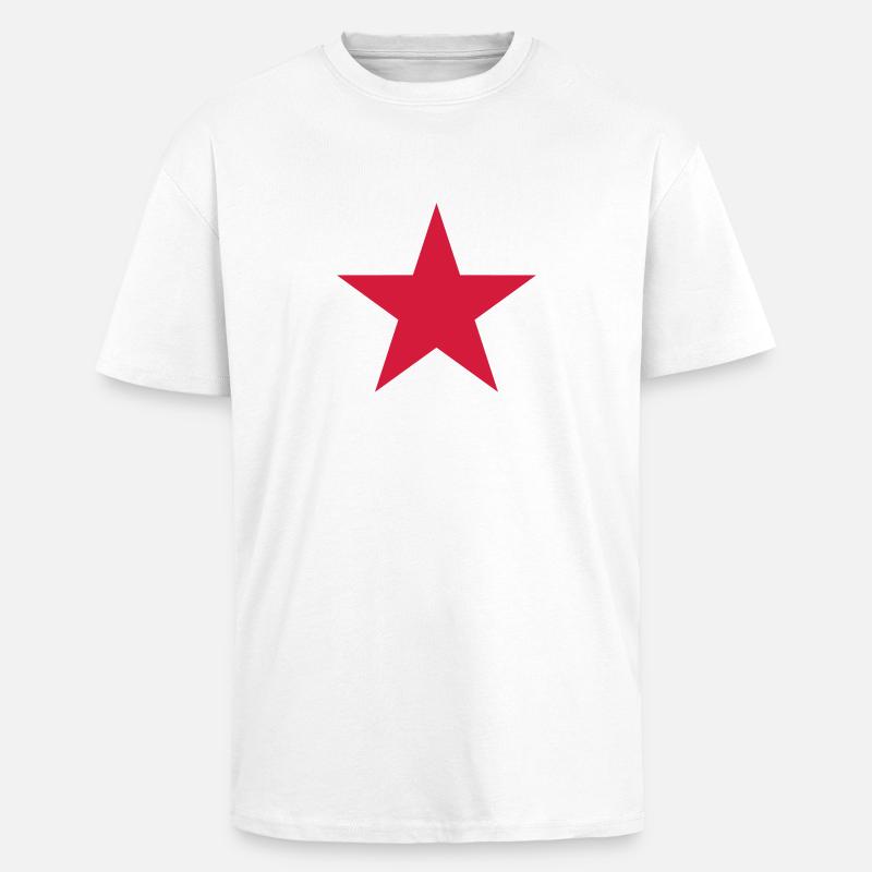 Étoile - T-shirt unisexe oversize épais - blanc