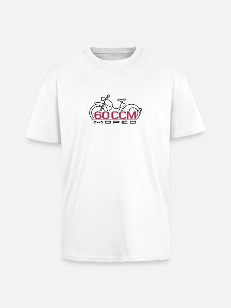 Moped SR2 60cc emblem - Unisex Oversized Heavyweight T-shirt - white