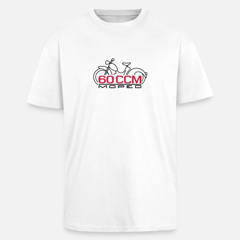 Emblème de cyclomoteur SR2 60cc - T-shirt unisexe oversize épais - blanc