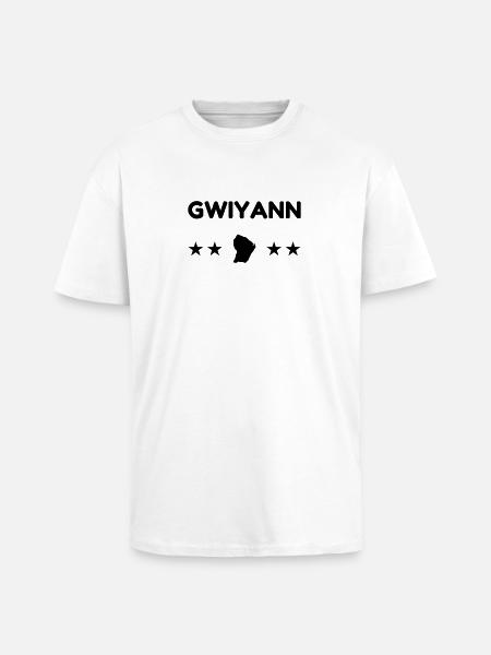 Guyane / 973 / Gwiyann / Guyana / Gwiyan - Unisex Oversized Heavyweight T-shirt - white