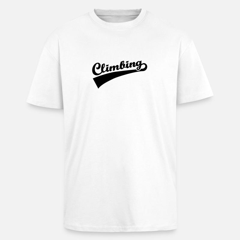 Climbing - Oversized Heavyweight Unisex T-Shirt - Weiß