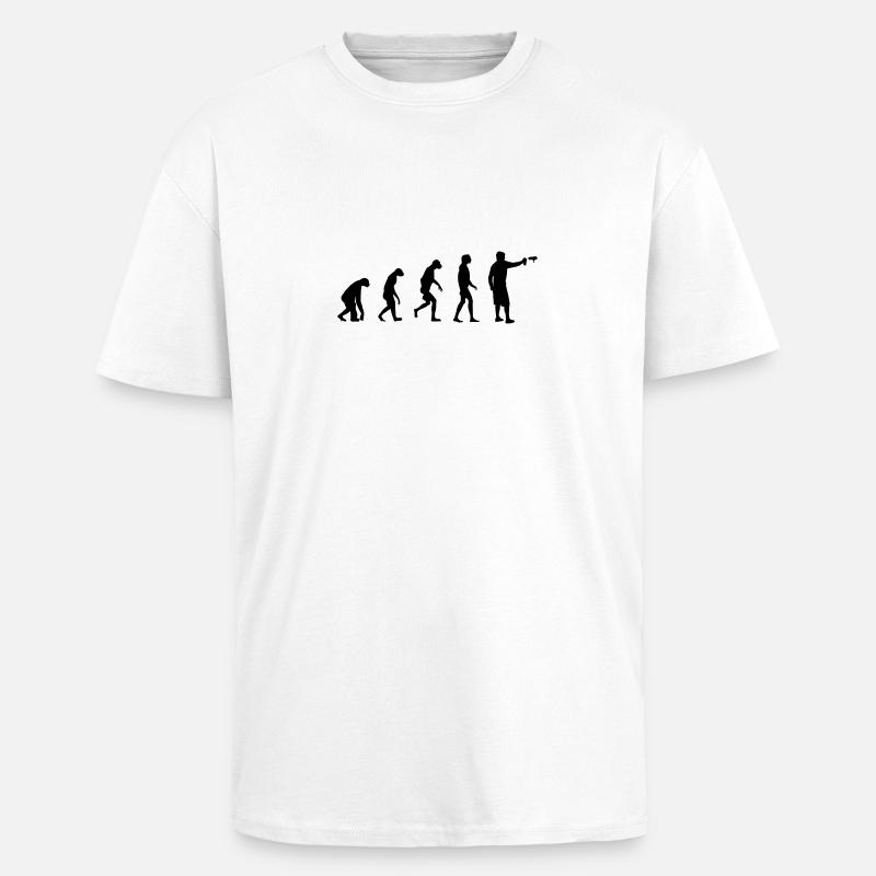 Evolution of Graffiti/ Streetart / Bombing - Oversized Heavyweight Unisex T-Shirt - Weiß