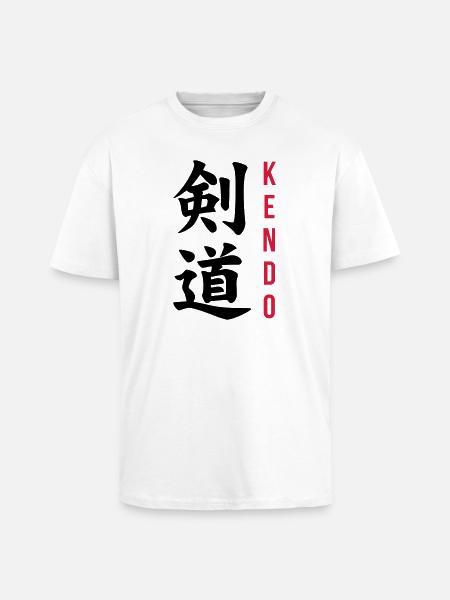 Kendo / Kendoka / Martial Arts / Samurai - Unisex Oversized Heavyweight T-shirt - white
