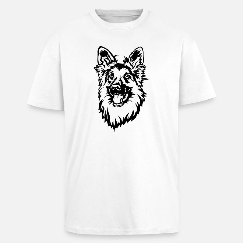 Deutscher Schäferhund - Oversized Heavyweight Unisex T-Shirt - Weiß