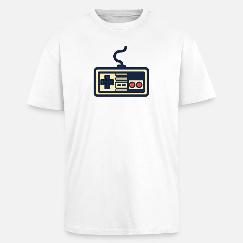 Retro-Gamecontroller-Design - Oversized Heavyweight Unisex T-Shirt - Weiß