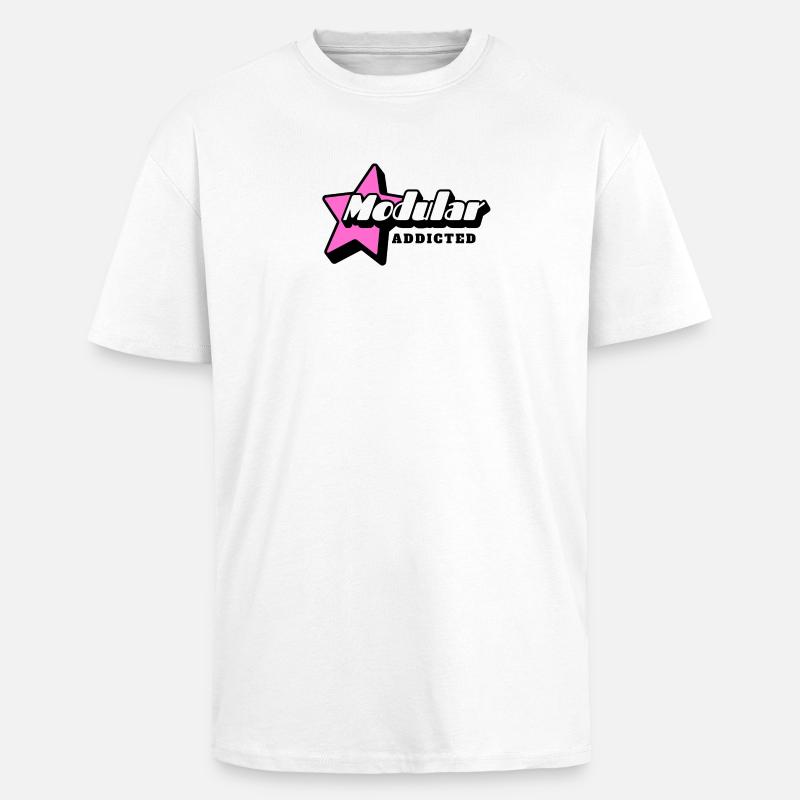 Modular Addicted Synthesizer  - Oversized Heavyweight Unisex T-Shirt - Weiß