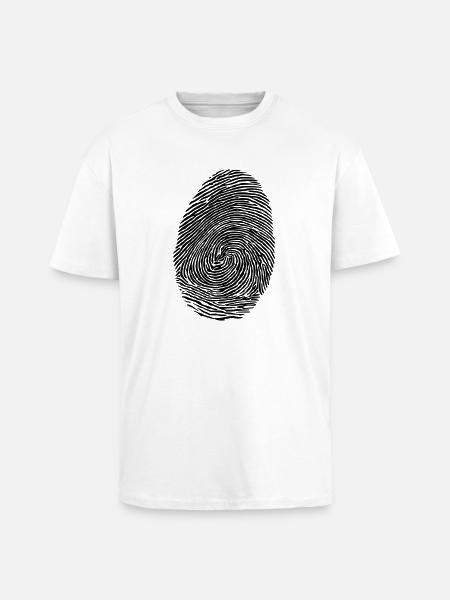 empreinte - T-shirt unisexe oversize épais - blanc