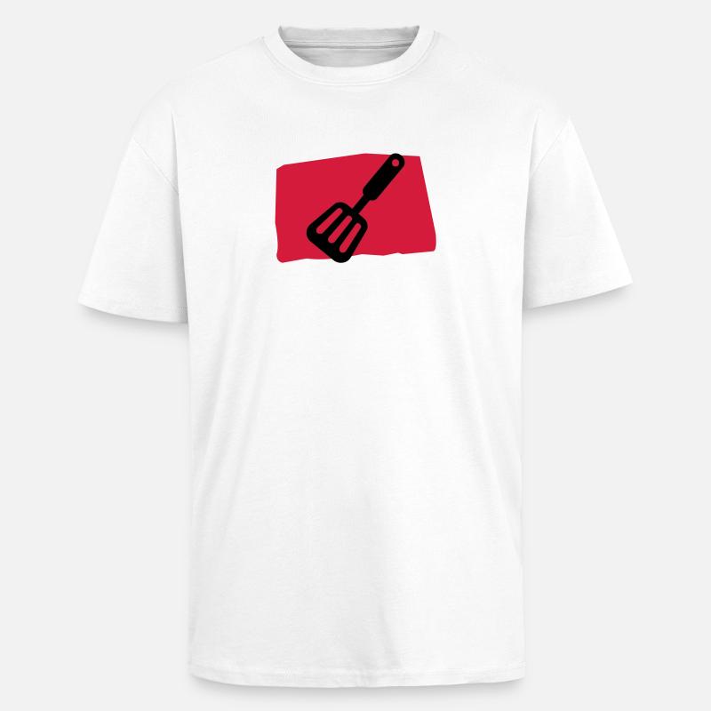 pfannenwender_c2 - Oversized Heavyweight Unisex T-Shirt - Weiß