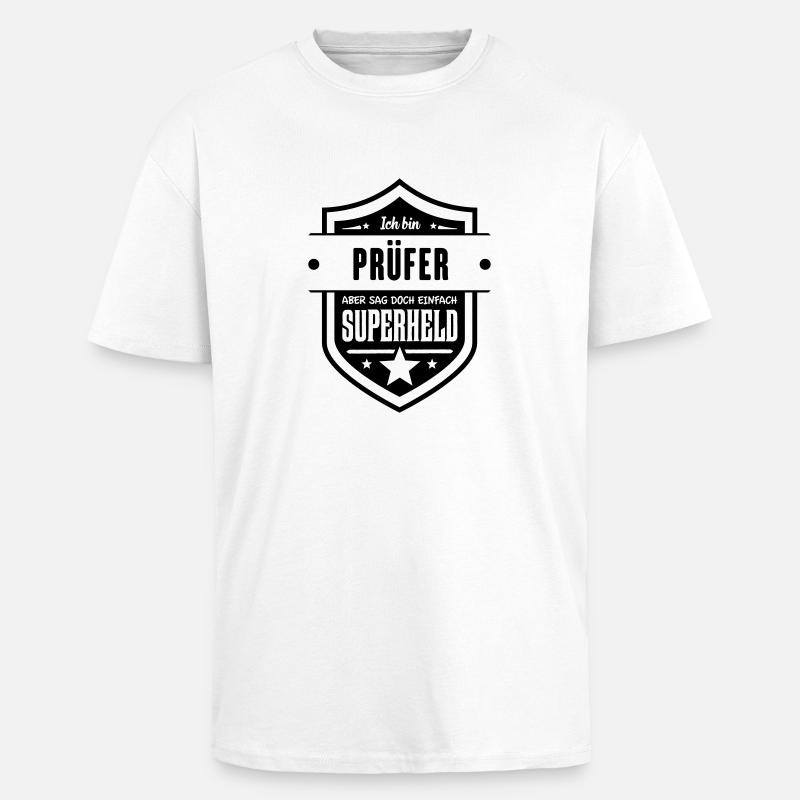 Super Prüfer - Oversized Heavyweight Unisex T-Shirt - Weiß