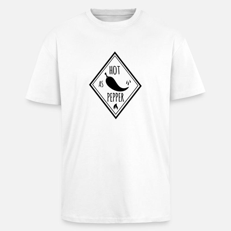 Hot as pepper - Oversized Heavyweight Unisex T-Shirt - Weiß