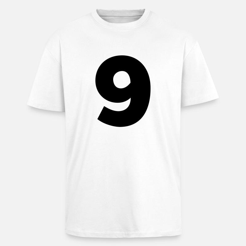 9. - Oversized Heavyweight Unisex T-Shirt - Weiß
