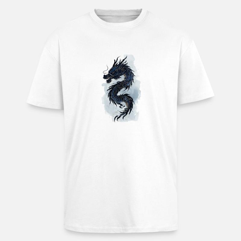 Drache China Mythologie Geschenk - Oversized Heavyweight Unisex T-Shirt - Weiß