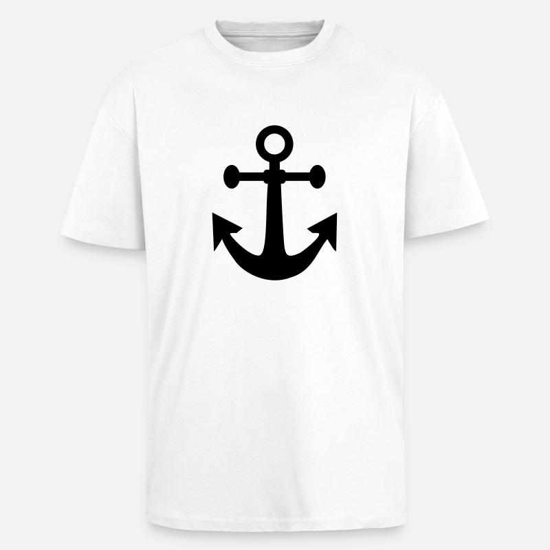 Anker Schiff Seefahrt - Oversized Heavyweight Unisex T-Shirt - Weiß