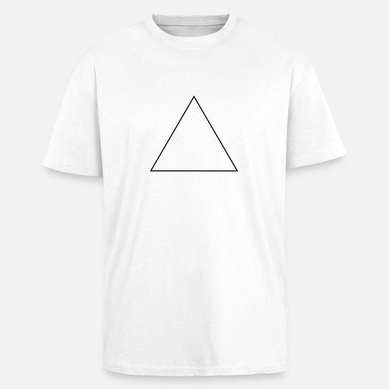 Triangle / / isocèle équilatéral / / cadre - T-shirt unisexe oversize épais - blanc